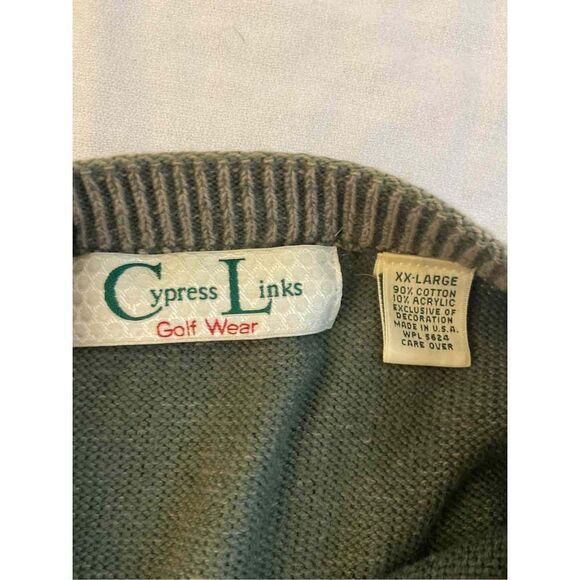 Cypress Links xxl Golf Sweater Ugly Christmas Golfer Greens crewneck VTG - Picture 5 of 6